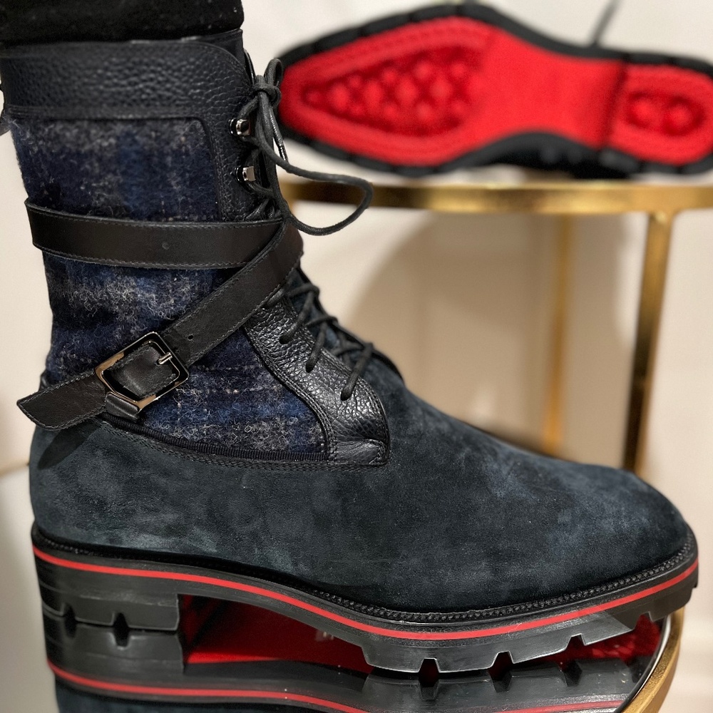 Christian Louboutin Veau Velours Wool Safacroc Boots